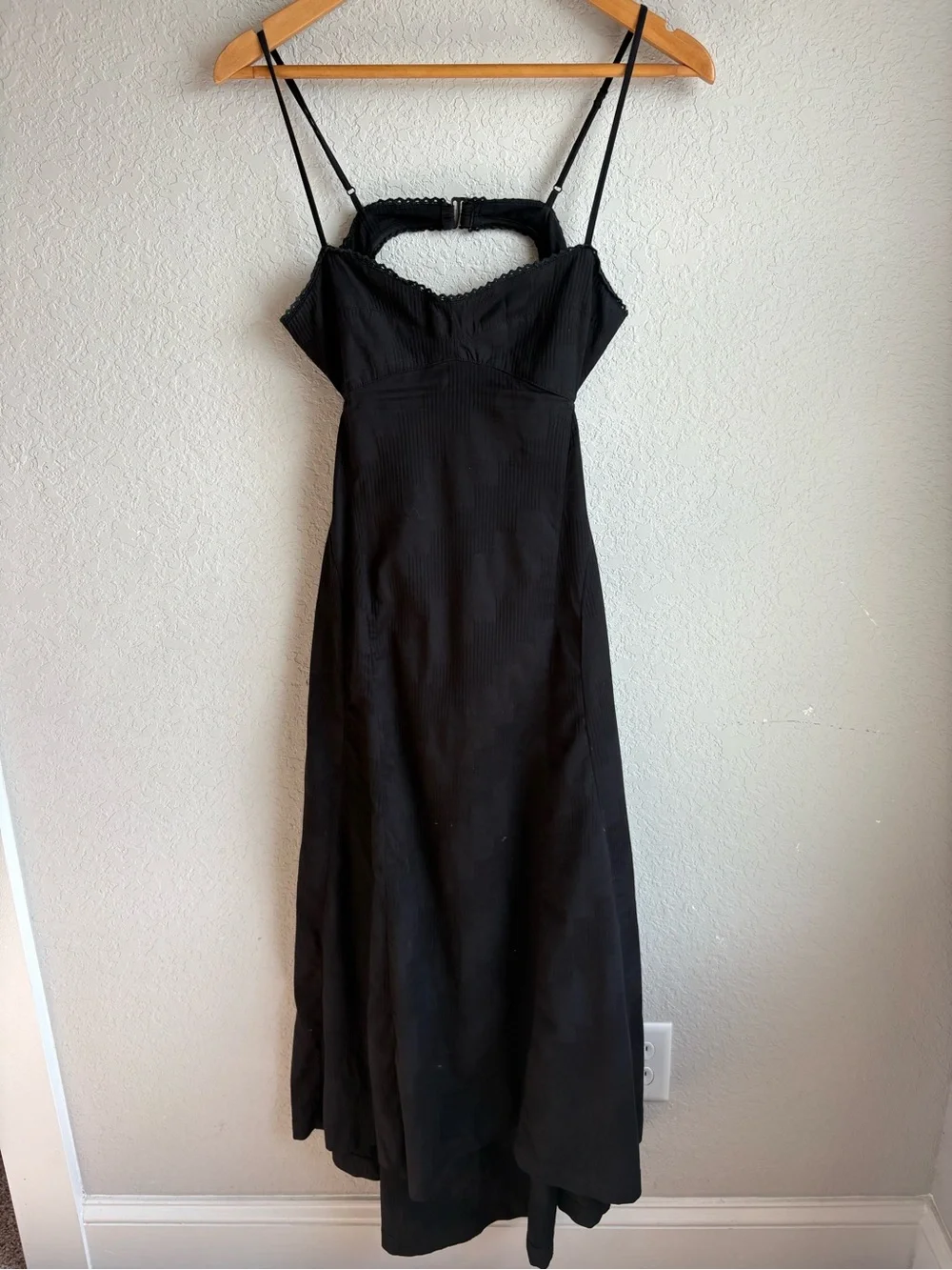 Free People Intimately Inma Cutouts Midi Dress Black XS